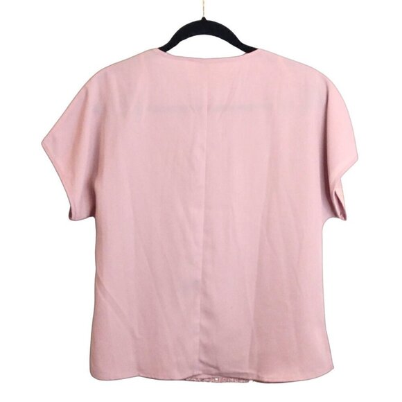 SAVANNA JANE WOMEN'S PINK SEQUIN SHORT SLEEVE TOP - SIZE S - Picture 2 of 5